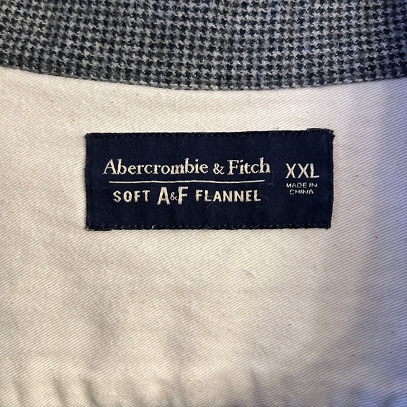 Abercrombie and Fitch Soft AF Flannel Micro Houndstooth Herringbone Men’s XXL - Picture 6 of 9